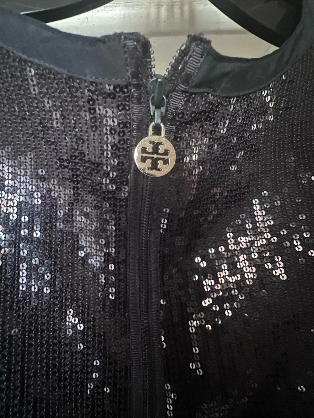 Tory Burch Black Top with Orange Logo Tag
